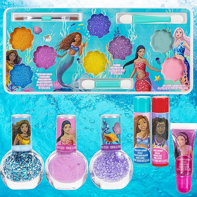 Little Mermaid Train Case Beauty Set,