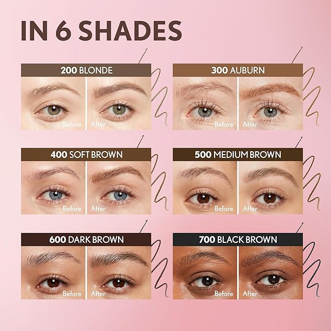 Covergirl Clean Fresh Brow Nano, 200 Blonde, Eyebrow Pencil, Ultra-Precise Tip, Waterproof, Transfer-Resistant, Built-In Spoolie, Vegan Formula, 0.001oz