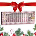 Beauty Concept 15-Piece Lip Gloss Set - Radiant Lips with Glossy Heavy Embossing, Shiny Gold Foil Stamping - 0.7 fl oz Each in Pink Nutcracker