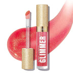 REVLON Super Lustrous Glimmer Gloss, Non-Sticky Lip Gloss, High-Shine Finish, Plant-Based Glitter, 007 Haute Honey, 0.13 fl oz