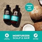 Dr. Squatch Natural Hair Bundle for Men - Healthy, Full Looking Hair - Coconut Castaway Shampoo (8 fl oz), Coconut Castaway Conditioner (11.5 fl oz)