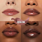 MAYBELLINE Lifter Gloss Lifter Plump, Plumping Lip Gloss with Chili Pepper and 5% Maxi-Lip, Cocoa Zing, Sheer Cool Brown, 1 Count