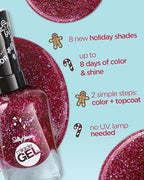 Sally Hansen Miracle Gel™, Holiday Dreams Crumb True, Long Lasting, Gel-Like Formula, No UV Lamp Needed, Brown Glitter Nail Polish (Pack of 5)