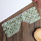 Jade Eye Mask 100% Natural Real Jade Stone Reusable Eye Mask for Hot & Cold Anti Aging，Headache and Migraine Relief Jade Mask for Women Men (Light green jade)