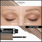 L'Oreal Paris Infallible Volumizing 24H Wear Brow Mascara, Long Lasting Eyebrow Makeup for 2X Fuller Eyebrows, 8.0 Light Blonde, 0.13 Fl Oz
