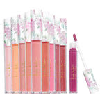 Nicole Miller Lip Gloss Collection Shimmery Glosses for Women and Girls Long Lasting Color Set with Rich Varied Colors, Flowery Pink, 10 Count (Pack of 1)