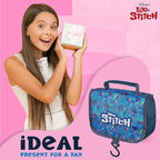 Disney Stitch Hanging Toiletry Bags for Women Teenagers Girls Minnie Mouse Cosmetic Bag Travel Accessories Stitch Gifts (Blue Stitch)