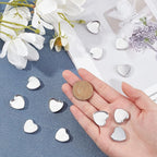 CHGCRAFT 300Pcs Empty Heart Metal Pans Size 19.5mm