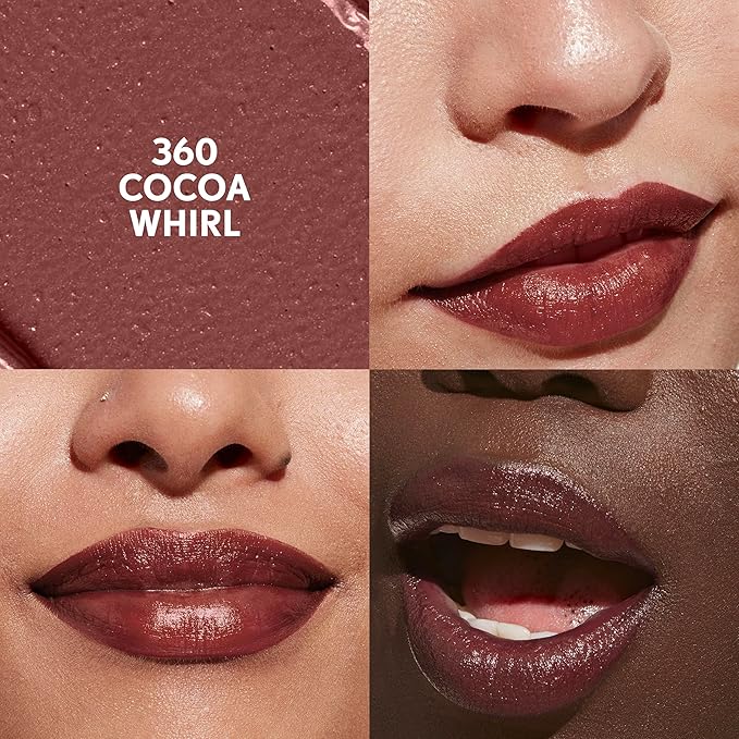 COVERGIRL Clean Lip Color, Cocoa Whirl, Satin Finish, Squalane, Avocado & Aloe, Carmine-Free, Non-Drying, 0.12oz
