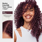 Revlon ColorSilk Tone + Gloss + Care Demi Permanent Hair Color, Dye Kit with Leave-In Scalp and Haircare Serum, 2x Shinier, 4x Stronger, 4RV Burgundy, 4.5 fl oz