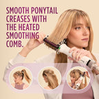 Shark HT212 SmoothStyle Heated Comb + Blow Dryer Brush with Heat Resistant Storage Bag, Dual Mode, for All Hair Types, Silk