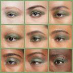 Jade Green Shimmering Eucalyptus Olive Soft Pressed Powder Single Vegan Eyeshadow; Talc, Paraben & Cruelty Free