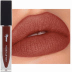 Orange Brown Velvet Mousse Liquid Lipstick | High-Pigmented Non-Sticky Non-Drying | Avva