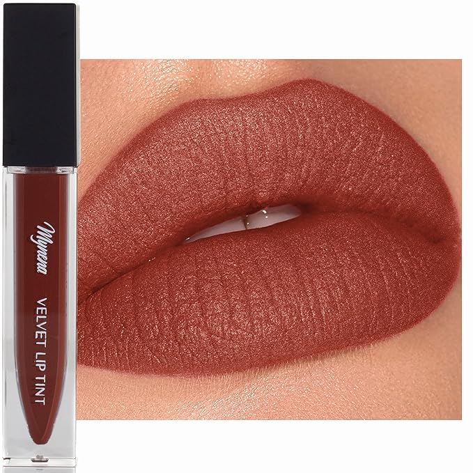 Orange Brown Velvet Mousse Liquid Lipstick | High-Pigmented Non-Sticky Non-Drying | Avva