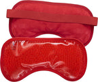 Plush Gel Eye Mask for Puffy Eyes, Red - Cold Eye mask to Treat Dark Circles, Sinuses, Dry Eyes, and for Allergy Relief - Microwave Safe for Heat Therapy