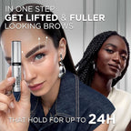 L'Oreal Paris Infallible Up To 24H Wear Brow Lamination, Water-Resistant Longwear Eyebrow Gel Make Up, Clear/Transparent, 0.16 Fl Oz