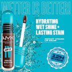 NYX PROFESSIONAL MAKEUP Lip IV Hydrating Glossy Lip Stain with 12HR Hydration - Espresso Soak (Brown)