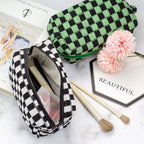 Pazimiik checkered makeup bag for