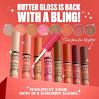 NYX PROFESSIONAL MAKEUP Butter Gloss Bling Lip Gloss, Non Sticky and Shiny Vegan Lip Makeup - Big Spender