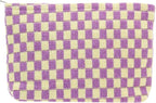 Pazimiik knitted checkered makeup bag