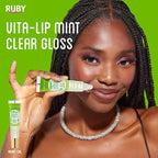 Ruby Kisses Broadway Vita-Lip Clear Lip Gloss (10 Pack), Ultra-Hydrating & Soothing Formula with Vitamins, High-Shine Non-Sticky Finish Lip Balm with Mint, Rosehip, Coconut, Mango, Argan, Honey, Shea