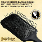 Official Harry Potter Hair Brush, Detangler for Girls, Gifts for Fans (Black)