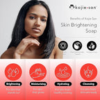 Kojie San Face & Body Skin Brightening Shower 9pc Set - the Original Kojic Acid Soap that Helps Reduce Dark Spots 6 x 135g Bars, Soap Dish and Facial Cleansing Brush…