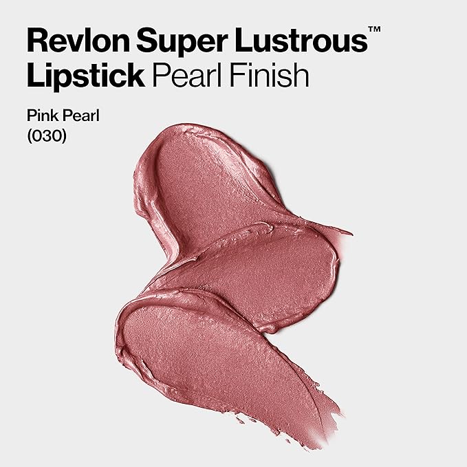Revlon Super Lustrous Lipstick, Creamy Formula For Soft, Fuller-Looking Lips, Moisturized Feel, 030 Pink Pearl, 0.15 oz