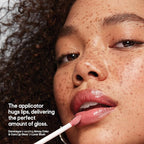 Almay Color & Care Hydrating Lip Gloss, Soft Natural Hues, Prebiotic Complex, Hyaluronic Filling-Sphere Technology, 300 Glitters Gold, 0.1 Fl Oz