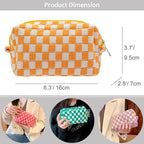 Pazimiik checkered makeup bag for