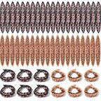 Bememo 40 Pieces Soft Curlers Hair Rollers Pillow Rollers for Hair Satin Sponge Curlers to Sleep in Overnight Heatless No Heat for Long Short Foam Rag Large Styling Tools(Leopard)