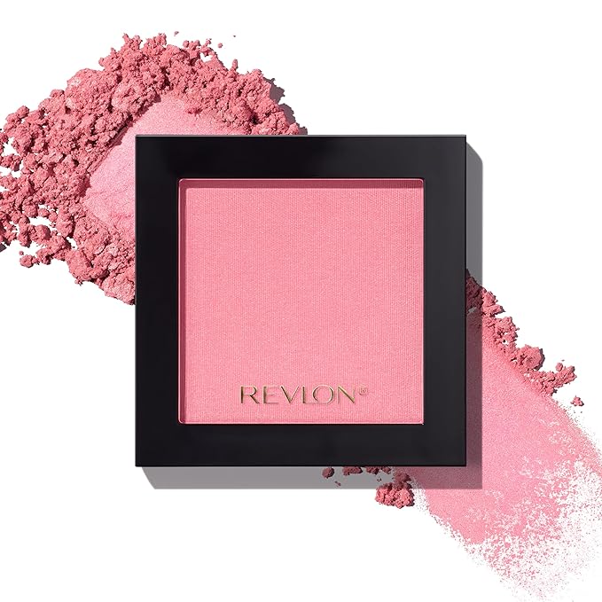 Revlon Powder Blush Face Makeup, High Impact Buildable Color, Lightweight & Smooth Finish, 014 Tickled Pink, 0.17 oz