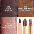 Oulac Lipstick & Lipliner Set 3PCS High Impact Lipcolor with Moisturizing Formula, Vegan Beauty, Full-Coverage Lip Color, Gift Lipstick for Women, 03+08+24