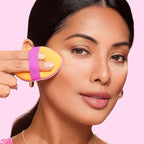 Real Techniques Miracle 2-In-1 Powder Puff 2 Pack, Dual-Sided, Full Size Makeup Blending Puff, Reversible Elastic Band, Makeup Sponge & Powder Puff, For Liquid, Cream & Powder Products, Crulety-Free