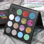 UCANBE Glitter Eyeshadow Makeup Palette - 12 Face