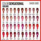 Maybelline Color Sensational Lipstick, Lip Makeup, Cream Finish, Hydrating Lipstick, Born With It, Nude Pink ,1 Count