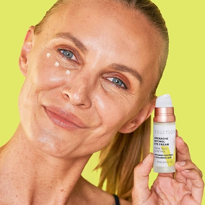 Volition Beauty Grenache Retinol Eye Cream - with Niacinamide & Peptides to Help Improve Look of Crows Feet & Wrinkles (15 ml / 0.5 fl oz)
