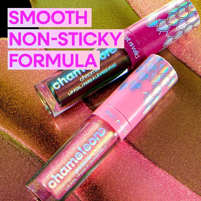 wet n wild Chameleon Chrome Lip Foil, Bold Light-Reflecting Pigments, Multidimensional Shine, Non-Sticky Smooth Formula,Vegan & Cruelty-Free - Halo's Way