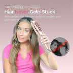 Upgraded Automatic Rotating Curling Iron - TYMO CurlPro Plus Long Barrel Curling Wand for Long Hair, Ceramic Hair Curler for Women, Anti-Scald, Tangle-Free, 600M Ionic, Dual Voltage,Gold Blush, 1 Inch