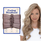 RobeCurls Heatless Hair Curler Set - Satin Curling Headband for Natural, No-Heat Curls - Sleep in Overnight Styling Tool with 2 Scrunchies - Easy & Gentle on Hair (Mauve)