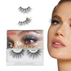 KISS Halloween Lash Drip False Eyelashes, Spiky X Boosted Volume, Unique Wet Look Hydrated Effect, Multi-Length Rewearable Fake Eyelashes, Wispy Crisscross Lash Pattern, Style ‘Icy’, 1 Pair, Packaging May Vary