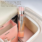 kullder Travel Makeup Brush 5 in 1 Makeup Brush set Blend Sponge Eyebrow Eyeshadow & Blush Brushes for Foundation Concealer Double Ended Makeup Brush with Powder Puff Ideal Womens Gifts