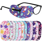 Newcotte 12 Pcs Eye Patch for Kids Girls Boys Reusable Eye Patch for Glasses over the Lens Colorful Eye Patch Toddler Eye Patch Adorable Kids Eye Patches Assorted Eye Patch Cover (Graceful)