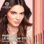 L'Oreal Paris Makeup Le Shadow Stick Eyeshadow, Blendable, Smudge-Resistant, Cream Eyeshadow, Brown Abyss, 0.05 Oz
