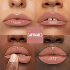 Maybelline Super Stay Vinyl Ink Longwear No-Budge Liquid Lipcolor Makeup, Highly Pigmented Color and Instant Shine, Captivated, Pink Lipstick, 0.14 fl oz, 1 Count