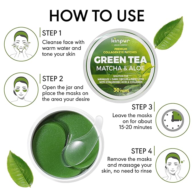 Green tea under eye patches