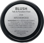 Mauvewood Deep Dark Pink Rose Blush Pressed Cheek Color Powder, Talc & Paraben Free, 4 Grams, No Animal Testing & Cruelty Free
