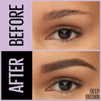 Maybelline Express Brow 2-In-1 Pencil and Powder Eyebrow Makeup, Deep Brown, 1 Count