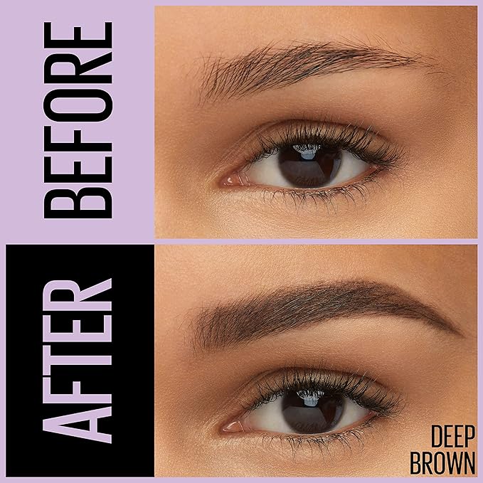 Maybelline Express Brow 2-In-1 Pencil and Powder Eyebrow Makeup, Deep Brown, 1 Count