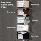 MARLOWE. No. 109 Coffee Bar Soap 7 oz (6 Bars) – Exfoliating Body Scrub for Men with Natural Extracts, Caffeine, Coffee Bean & Cocoa Butter – Energizing Fresh Brewed Scent
